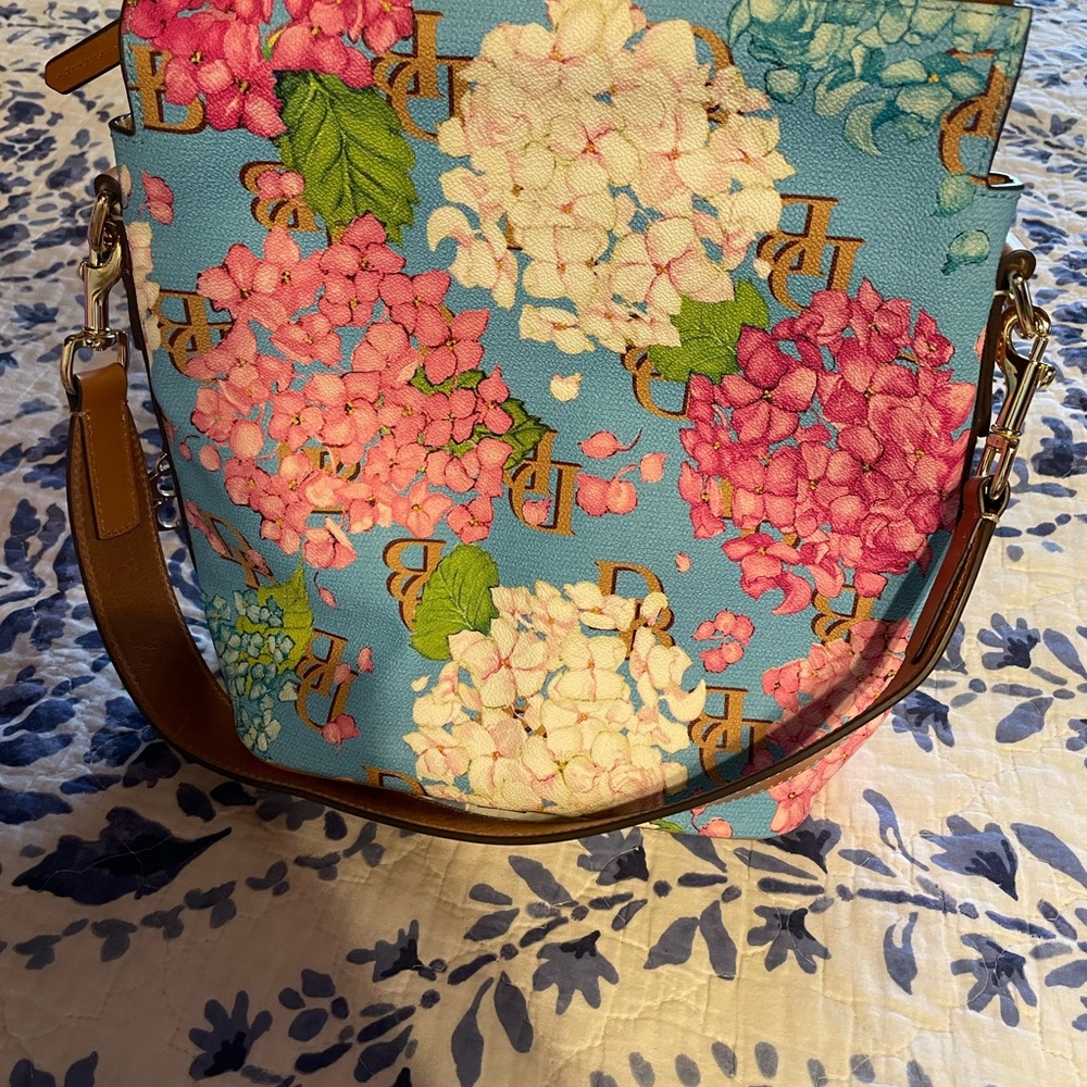 Dooney & Bourke signature hydrangea print bag